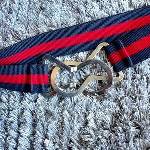 Waist belt bleu and red